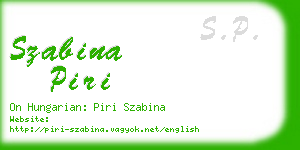 szabina piri business card